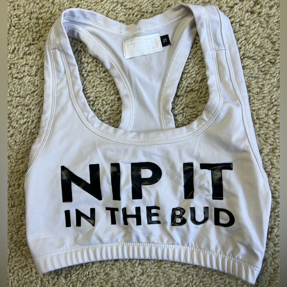 Barber Women’s Top nip it in the bud White Size S